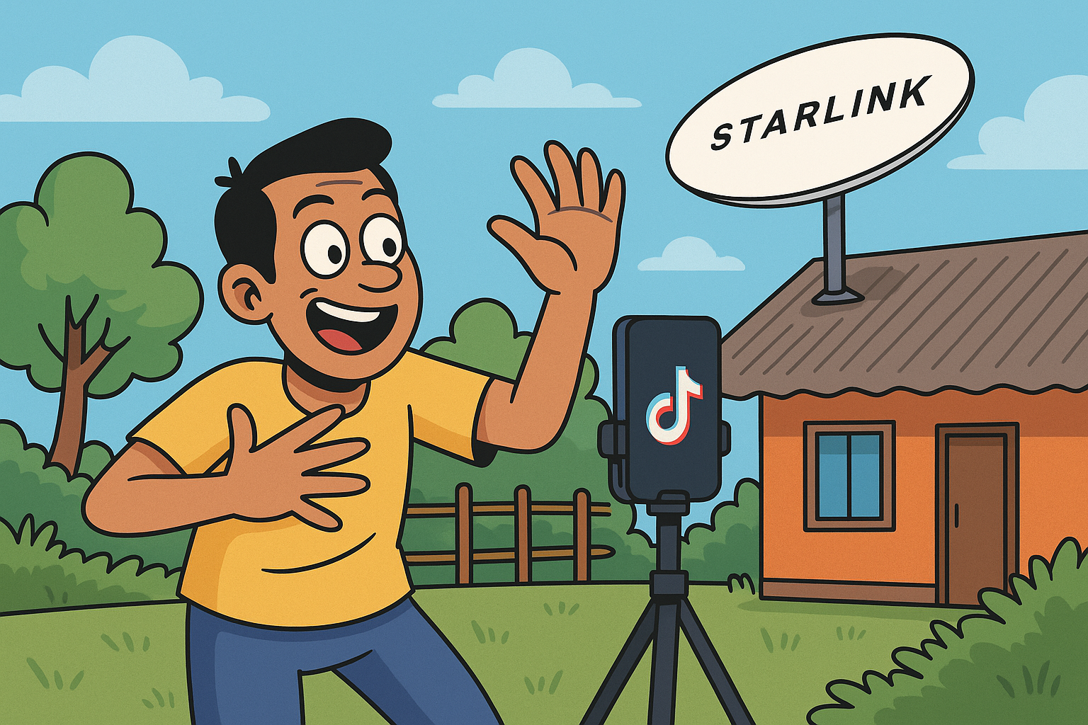 Starlink Turun dari Langit, Tapi Dipakai Buat Joget TikTok